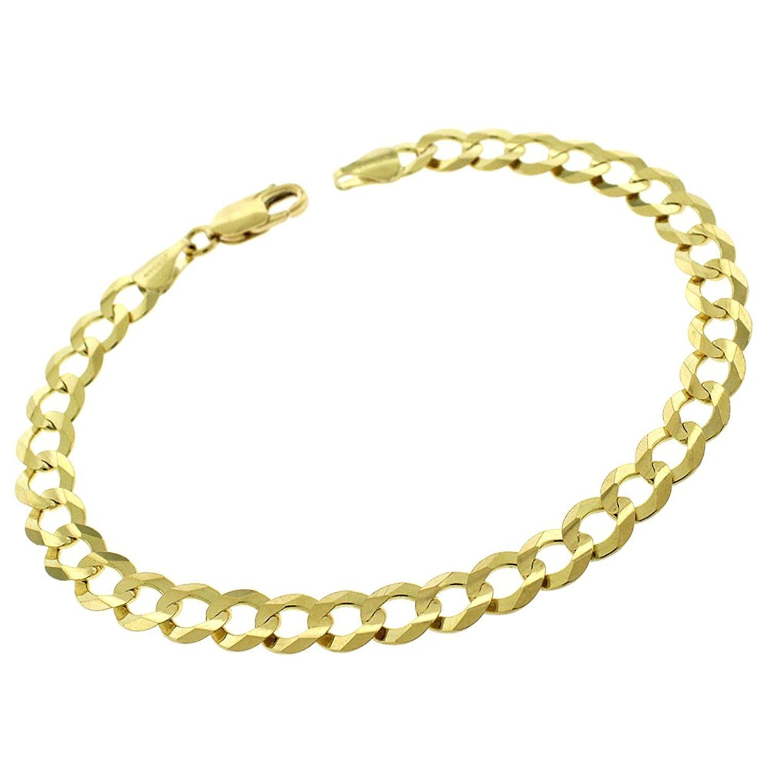 Buy 14k Yellow Gold Solid Miami Link Bracelet 8.50 Inch 7mm Online at SO  ICY JEWELRY